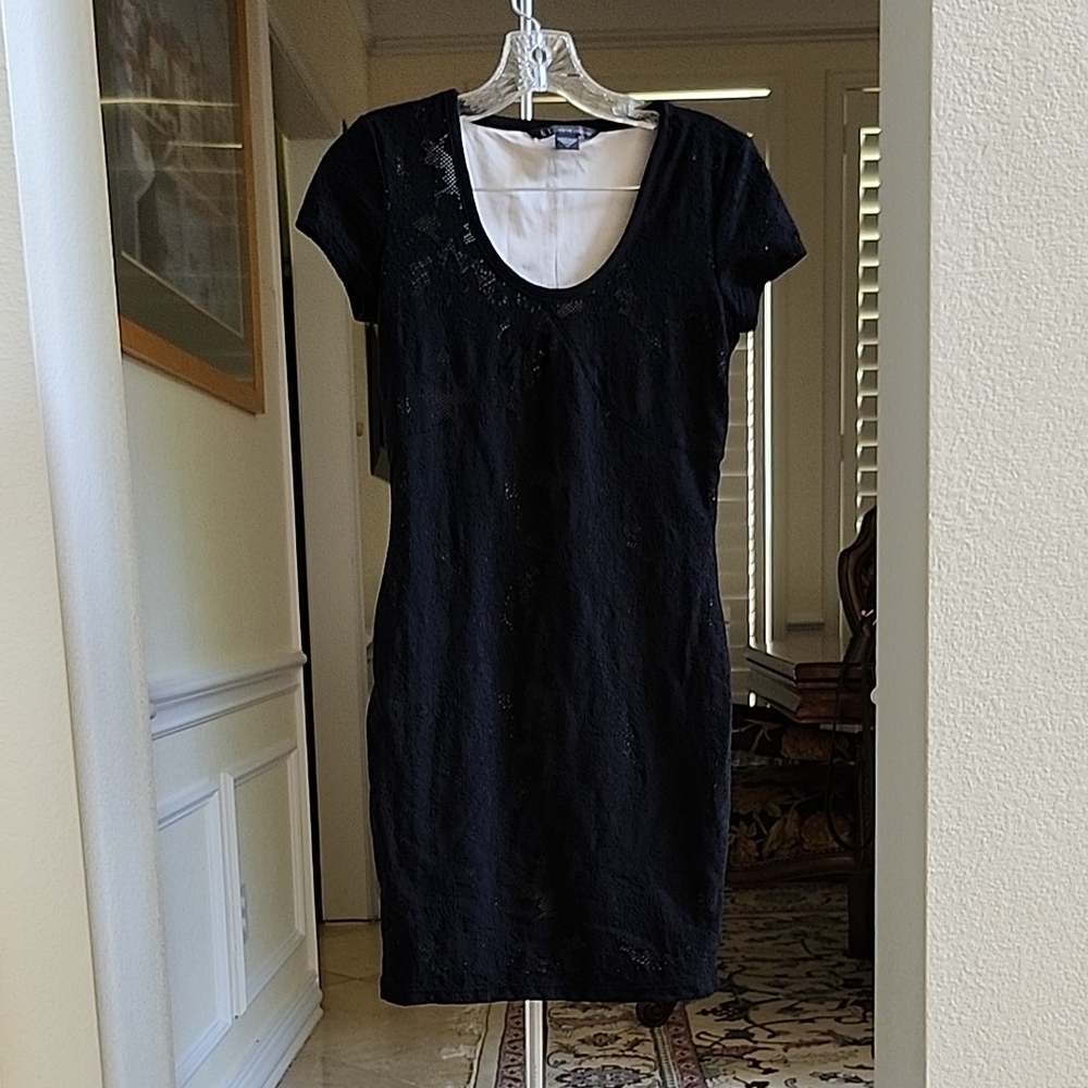 Armani Exchange Bodycon Dress With Lace Detail